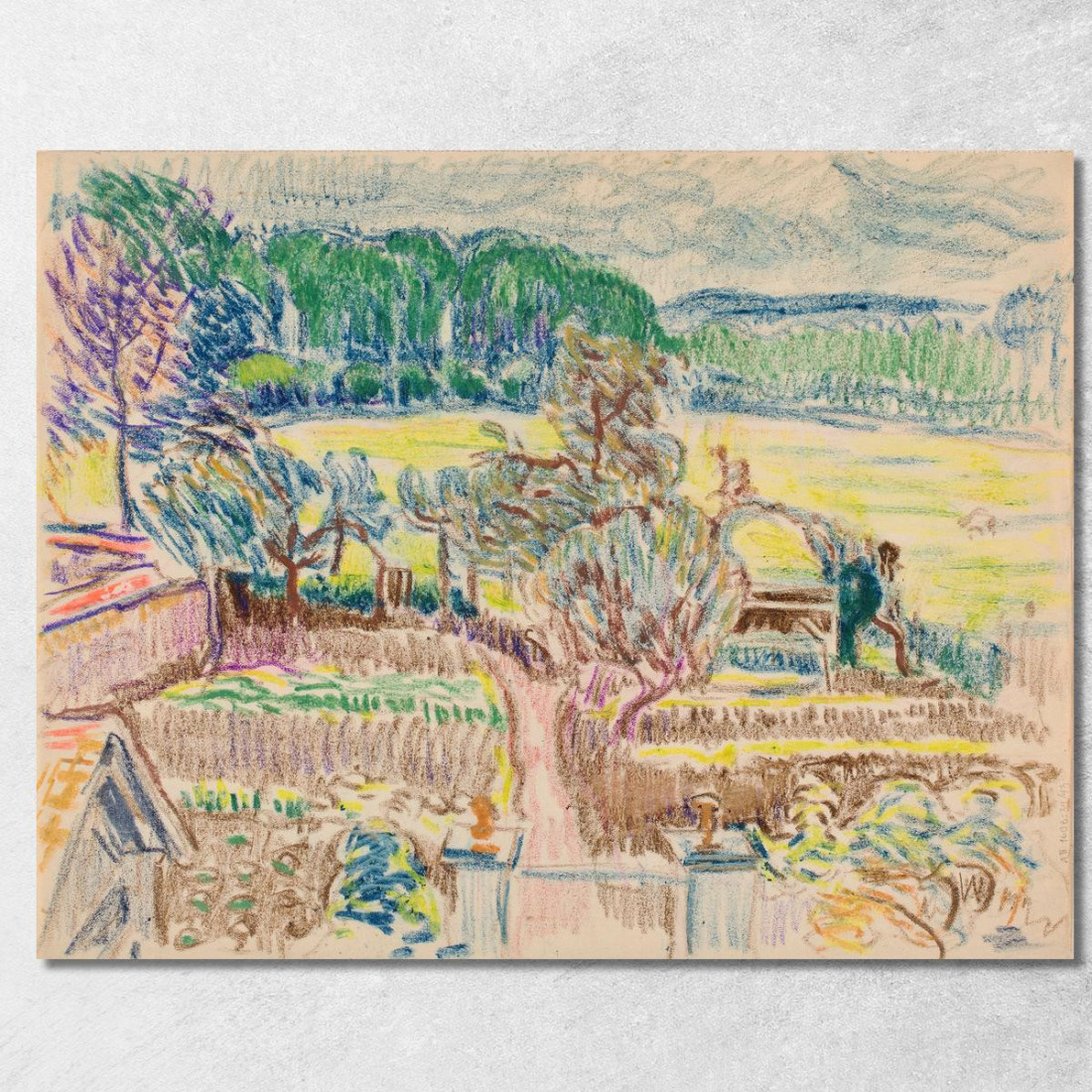 Giardino Magnus Enckell mek57 quadro stampato su tela
