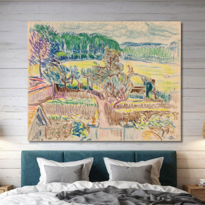 Giardino Magnus Enckell mek57 quadro stampato su tela