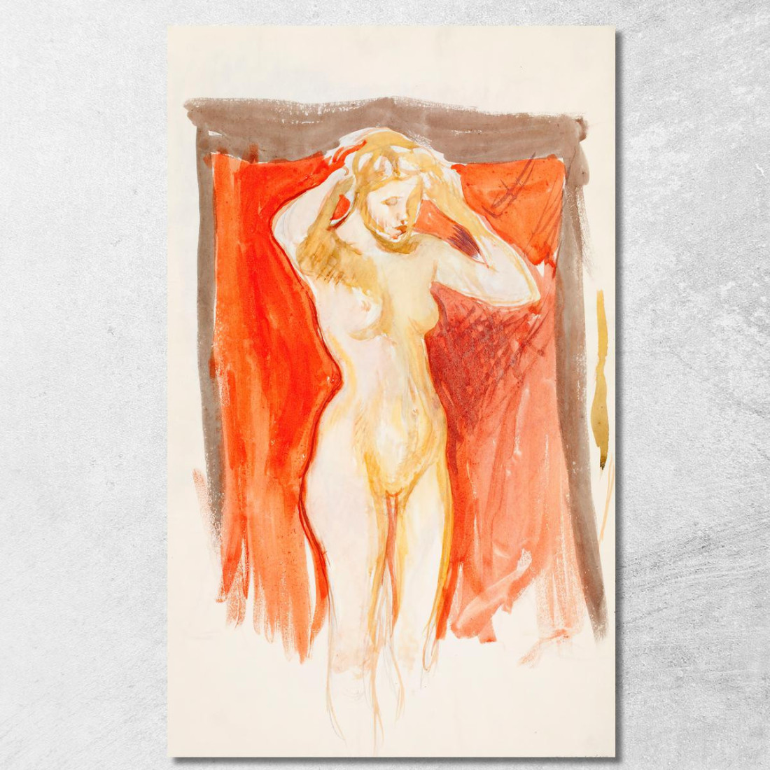 Modello Nudo In Piedi Magnus Enckell mek72 quadro stampato su tela