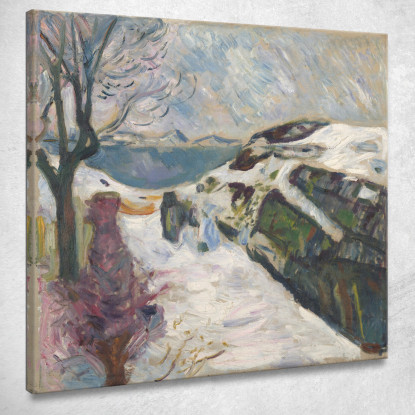 Paesaggio Invernale Da Kragerø Edvard Munch em395 quadro stampato su tela