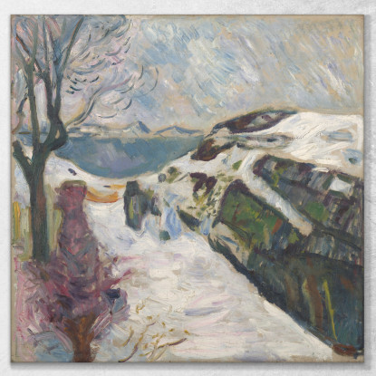 Paesaggio Invernale Da Kragerø Edvard Munch em395 quadro stampato su tela