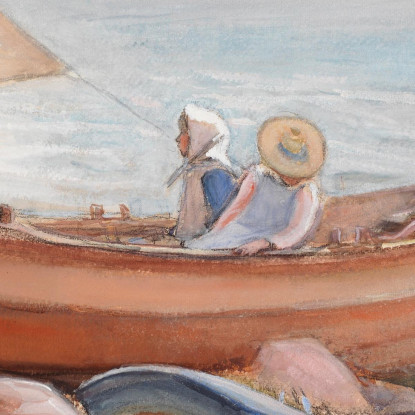 Barche Sulla Spiaggia Magnus Enckell mek79 quadro stampato su tela