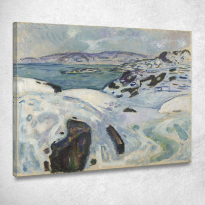 Inverno Sul Fiordo Edvard Munch em396 quadro stampato su tela