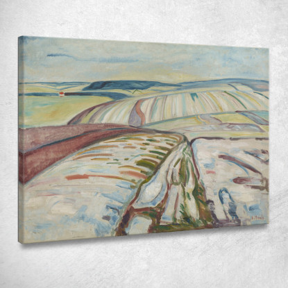 Inverno. Elgersburg Edvard Munch em397 quadro stampato su tela