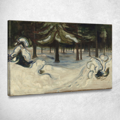 Inverno Edvard Munch em398 quadro stampato su tela