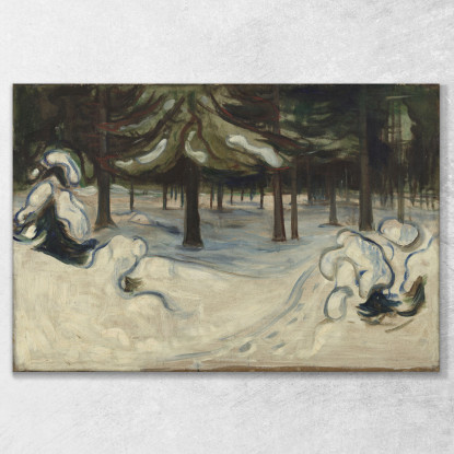 Inverno Edvard Munch em398 quadro stampato su tela