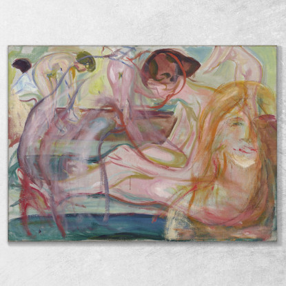 Donne Al Bagno Edvard Munch em408 quadro stampato su tela