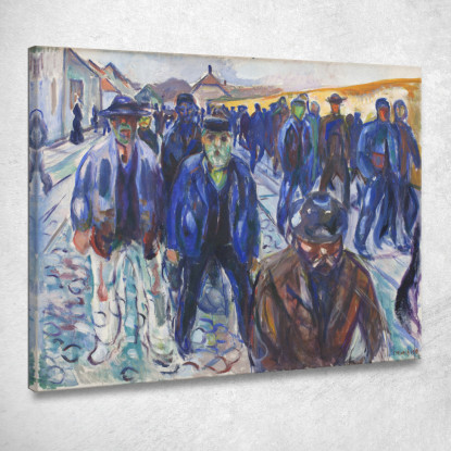 Lavoratori Sulla Strada Di Casa Edvard Munch em409 quadro stampato su tela