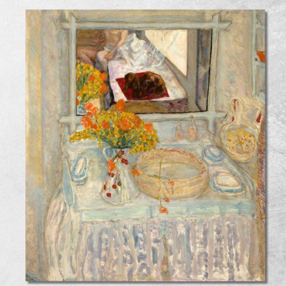 Toeletta E Specchio Pierre Bonnard pbn9 quadro stampato su tela