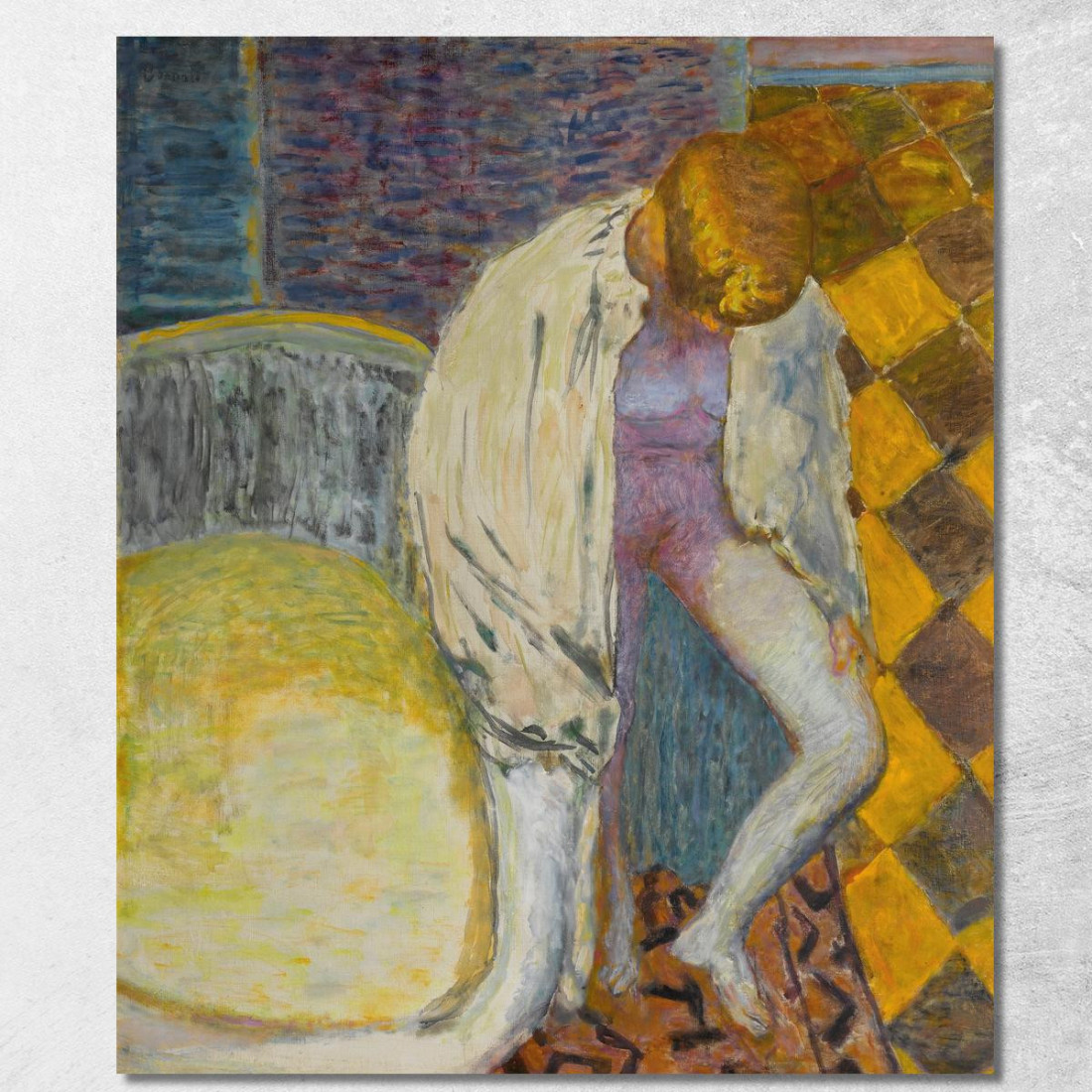 Donna Che Esce Dal Bagno Pierre Bonnard pbn12 quadro stampato su tela