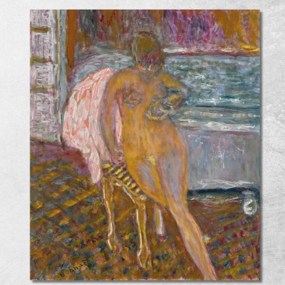 Donna Alla Sua Toilette Pierre Bonnard pbn13 quadro stampato su tela