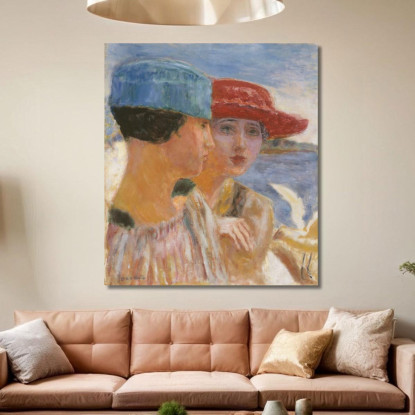 Giovani Ragazze Con Il Gabbiano Pierre Bonnard pbn19 quadro stampato su tela