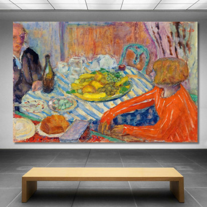 Pranzo Pierre Bonnard pbn31 quadro stampato su tela