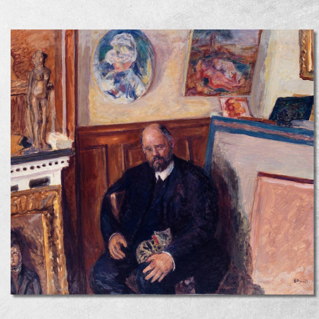Ritratto Di Ambroise Vollard Con Un Gatto Pierre Bonnard pbn61 quadro stampato su tela