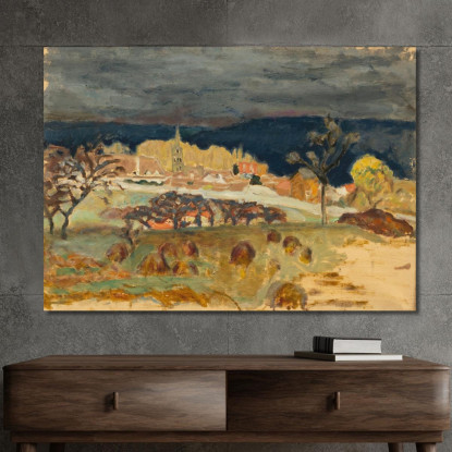 Villaggio Del Cielo Tempestoso Pierre Bonnard pbn74 quadro stampato su tela