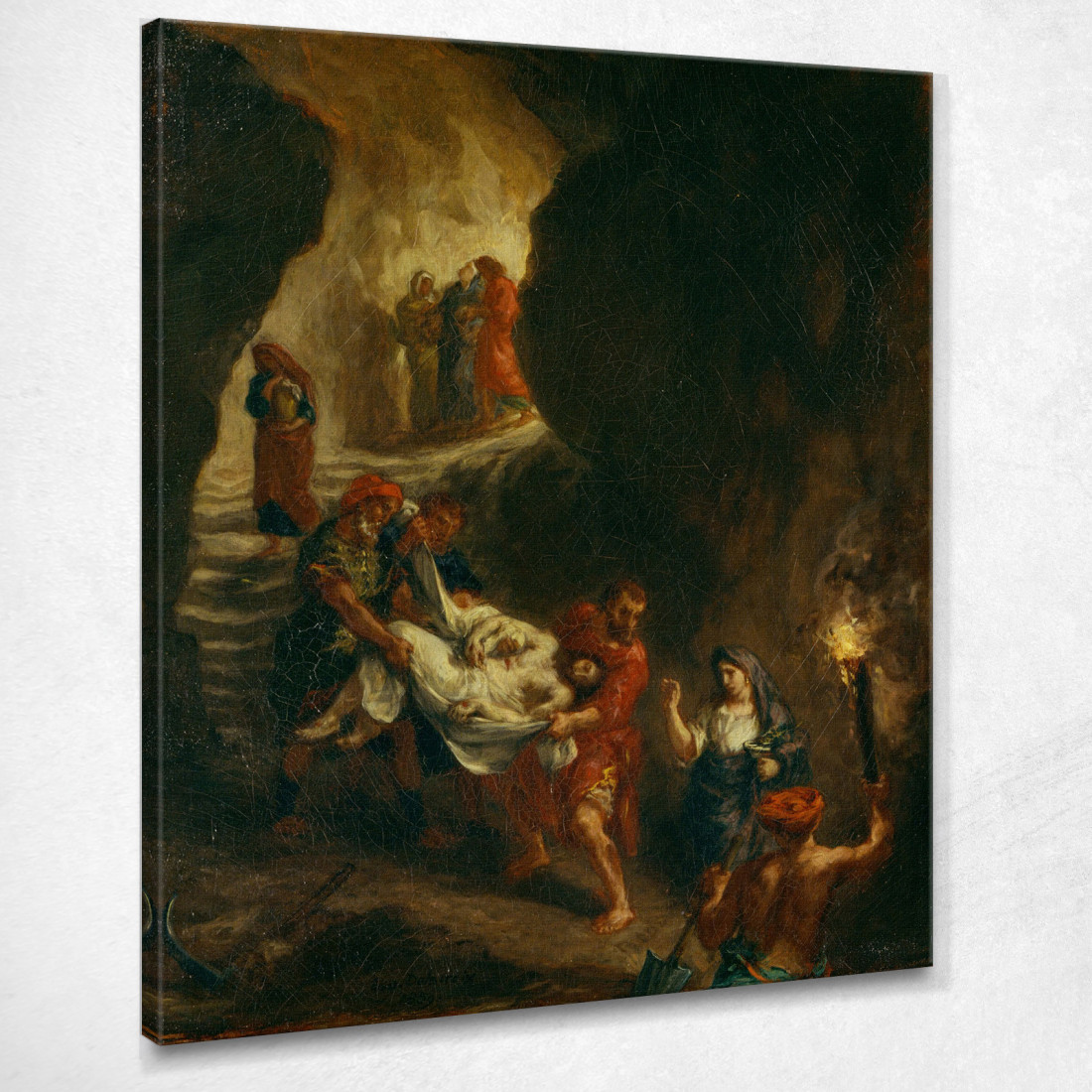 Cristo Portato Giù Al Sepolcro Eugène Delacroix edx18 quadro stampato su tela