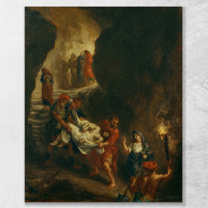 Cristo Portato Giù Al Sepolcro Eugène Delacroix edx18 quadro stampato su tela