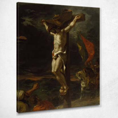 Cristo Sulla Croce Eugène Delacroix edx19 quadro stampato su tela