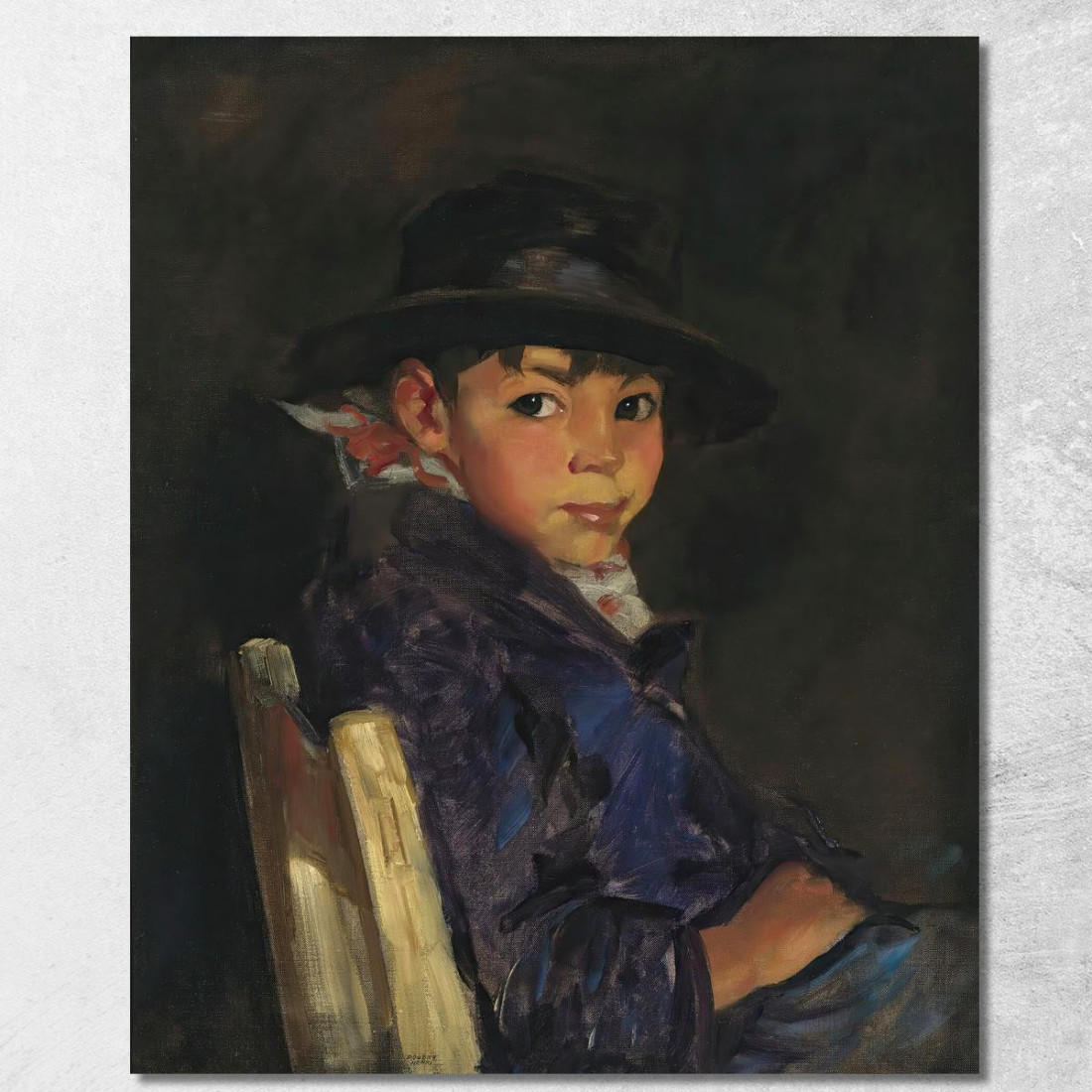 Giovane Sportivo Francisco Robert Henri rhn75 quadro stampato su tela
