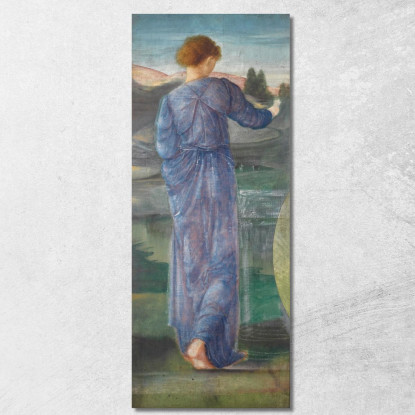 Una Figura Femminile In Un Paesaggio Sir Edward Coley Burne-Jones ecb1 quadro stampato su tela