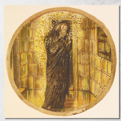 Pioggia Dorata Sir Edward Coley Burne-Jones ecb22 quadro stampato su tela