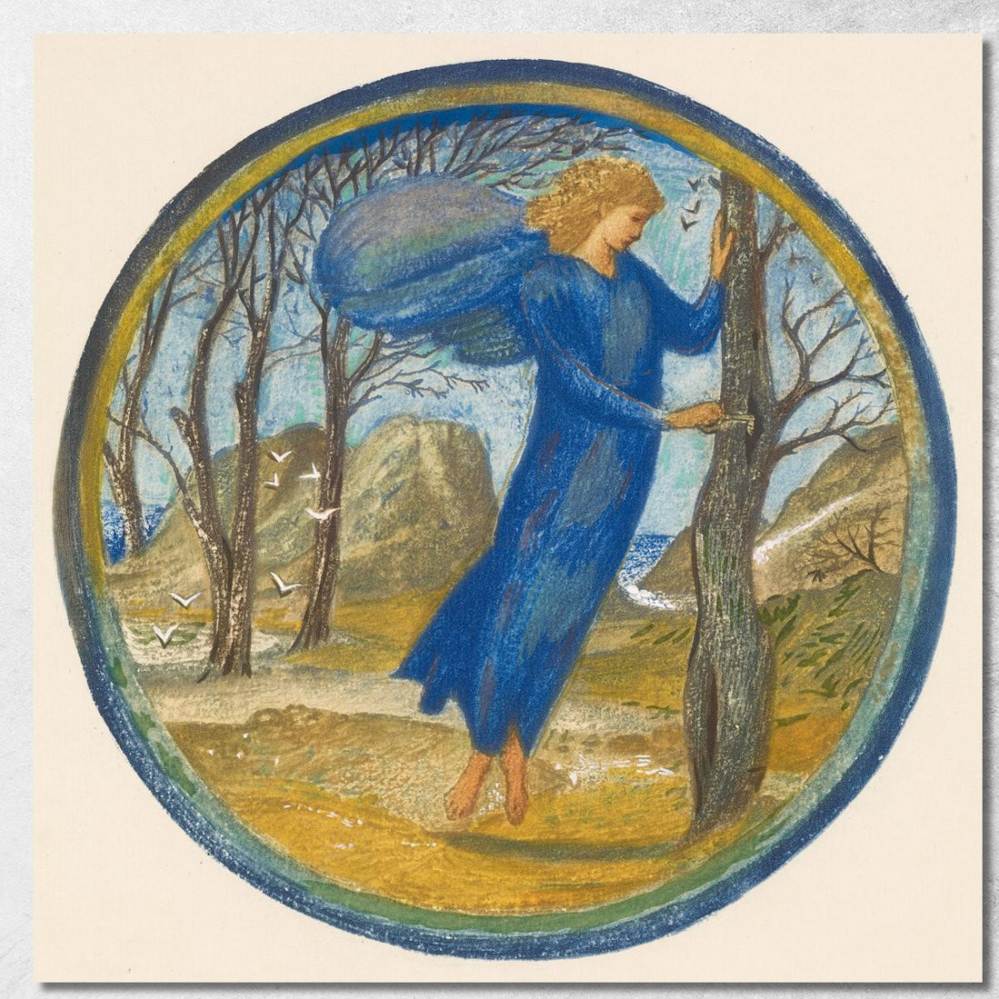 Chiave Di Primavera Sir Edward Coley Burne-Jones ecb34 quadro stampato su tela