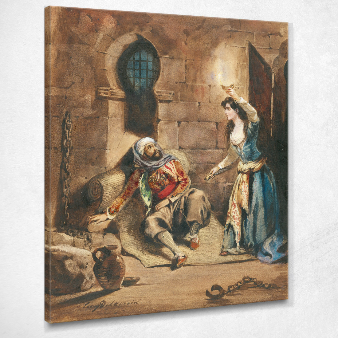 Episodio Tratto Da Il Corsaro Di Lord Byron Eugène Delacroix edx33 quadro stampato su tela