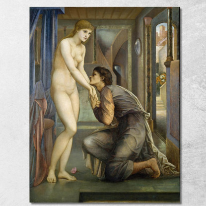 Pigmalione E L'Immagine Che L'Anima Raggiunge Sir Edward Coley Burne-Jones ecb57 quadro stampato su tela