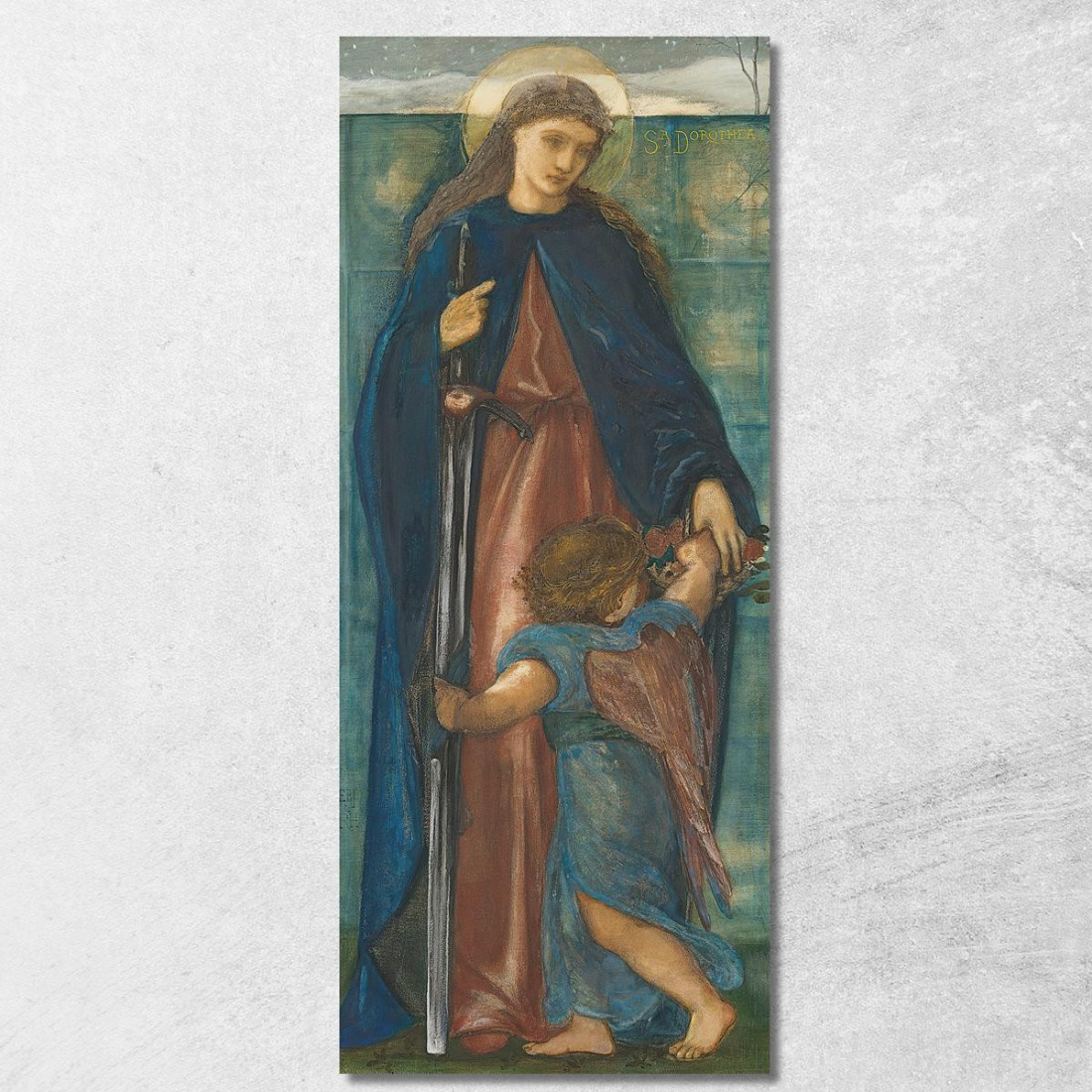 Santa Dorotea Sir Edward Coley Burne-Jones ecb62 quadro stampato su tela