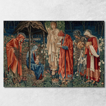 L'Adorazione Dei Magi Sir Edward Coley Burne-Jones ecb64 quadro stampato su tela