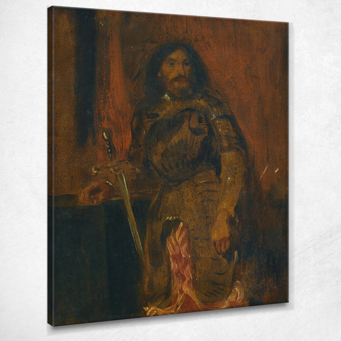 Studio Di Vicentini In Armatura Eugène Delacroix edx34 quadro stampato su tela
