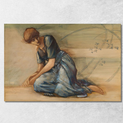 Studio Della Serie Briar Rose Per Il Garden Court Iv Sir Edward Coley Burne-Jones ecb78 quadro stampato su tela