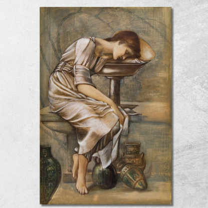 Studio Della Serie Briar Rose Per Il Garden Court Sir Edward Coley Burne-Jones ecb80 quadro stampato su tela