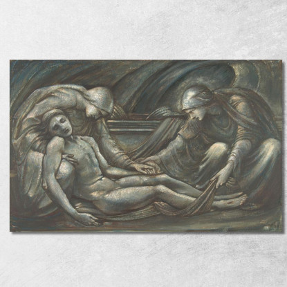 La Sepoltura Sir Edward Coley Burne-Jones ecb82 quadro stampato su tela