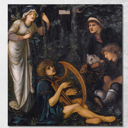 La Follia Di Sir Tristram Sir Edward Coley Burne-Jones ecb89 quadro stampato su tela