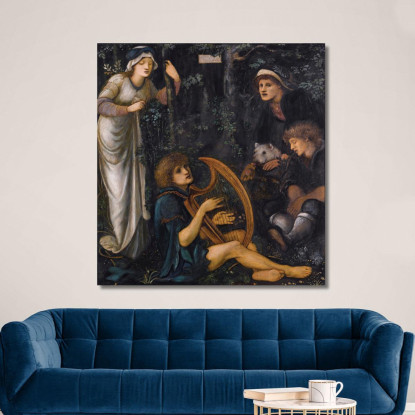 La Follia Di Sir Tristram Sir Edward Coley Burne-Jones ecb89 quadro stampato su tela