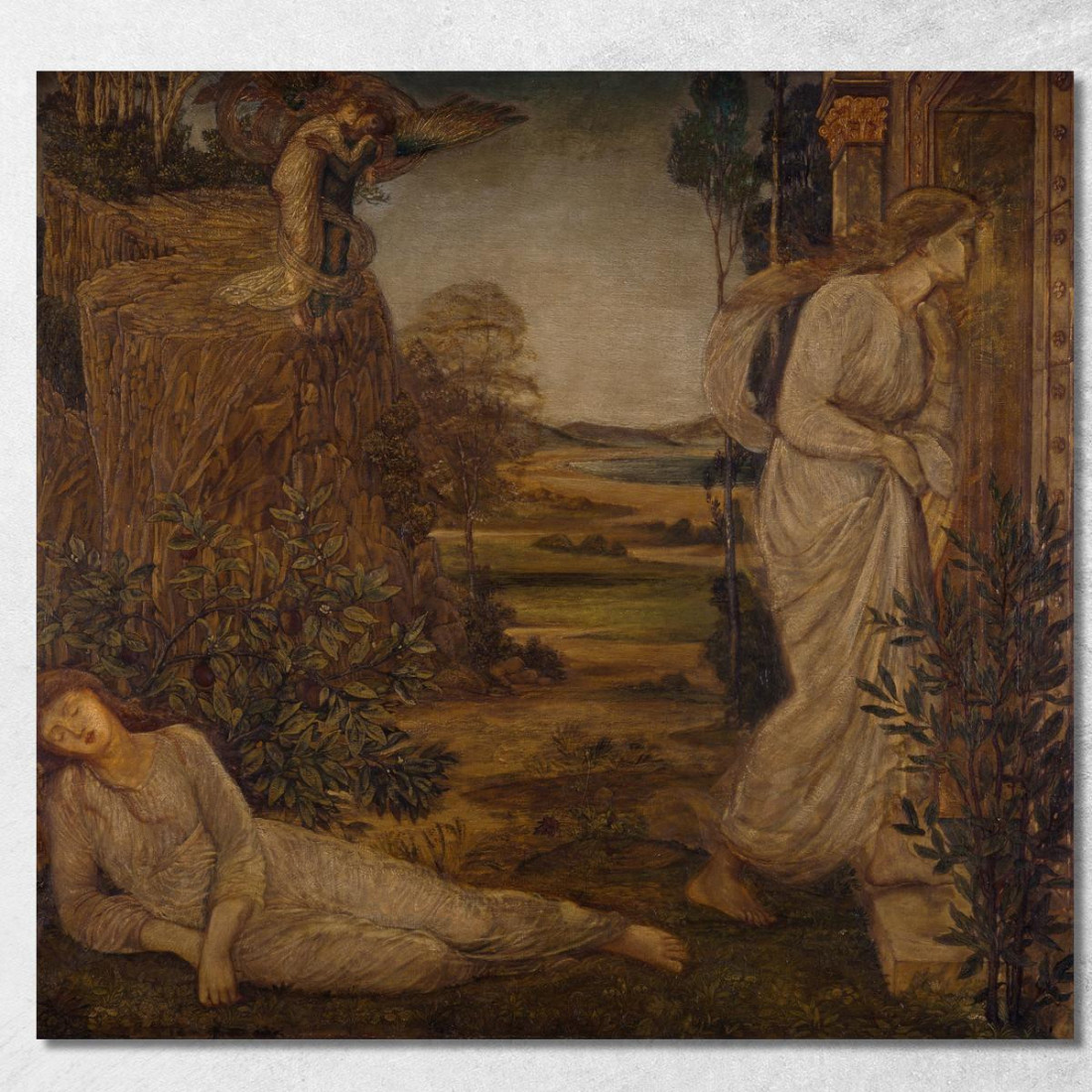 Zefiro Porta Psiche Alla Montagna Sir Edward Coley Burne-Jones ecb113 quadro stampato su tela