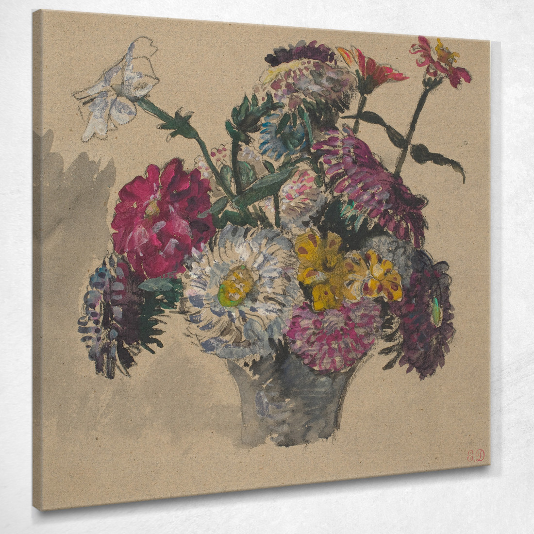Fiori Eugène Delacroix edx41 quadro stampato su tela