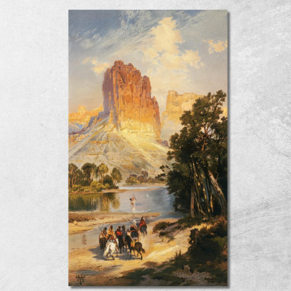 Scogliere Del Fiume Colorado Superiore Territorio Del Wyoming Thomas Moran tmr15 quadro stampato su tela