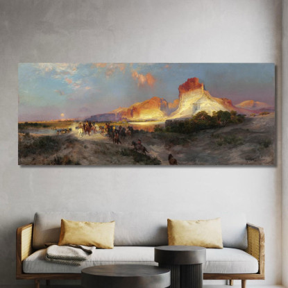 Scogliere Del Fiume Verde Thomas Moran tmr28 quadro stampato su tela