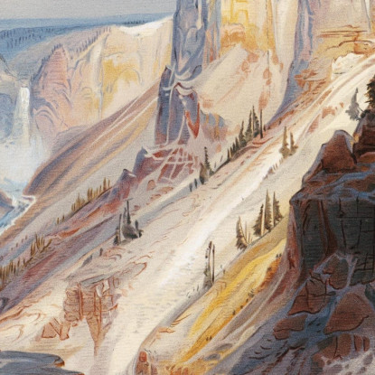 Il Grand Canyon Di Yellowstone Thomas Moran tmr63 quadro stampato su tela