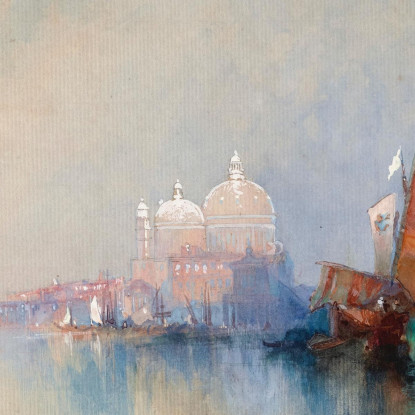 La Laguna Guardando Verso Santa Maria Della Salute Thomas Moran tmr68 quadro stampato su tela