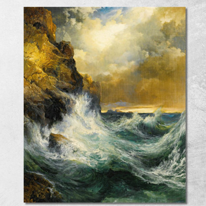 L'Onda Che Si Ritira Thomas Moran tmr73 quadro stampato su tela