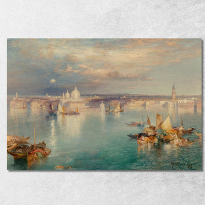 Scena Veneziana Thomas Moran tmr87 quadro stampato su tela