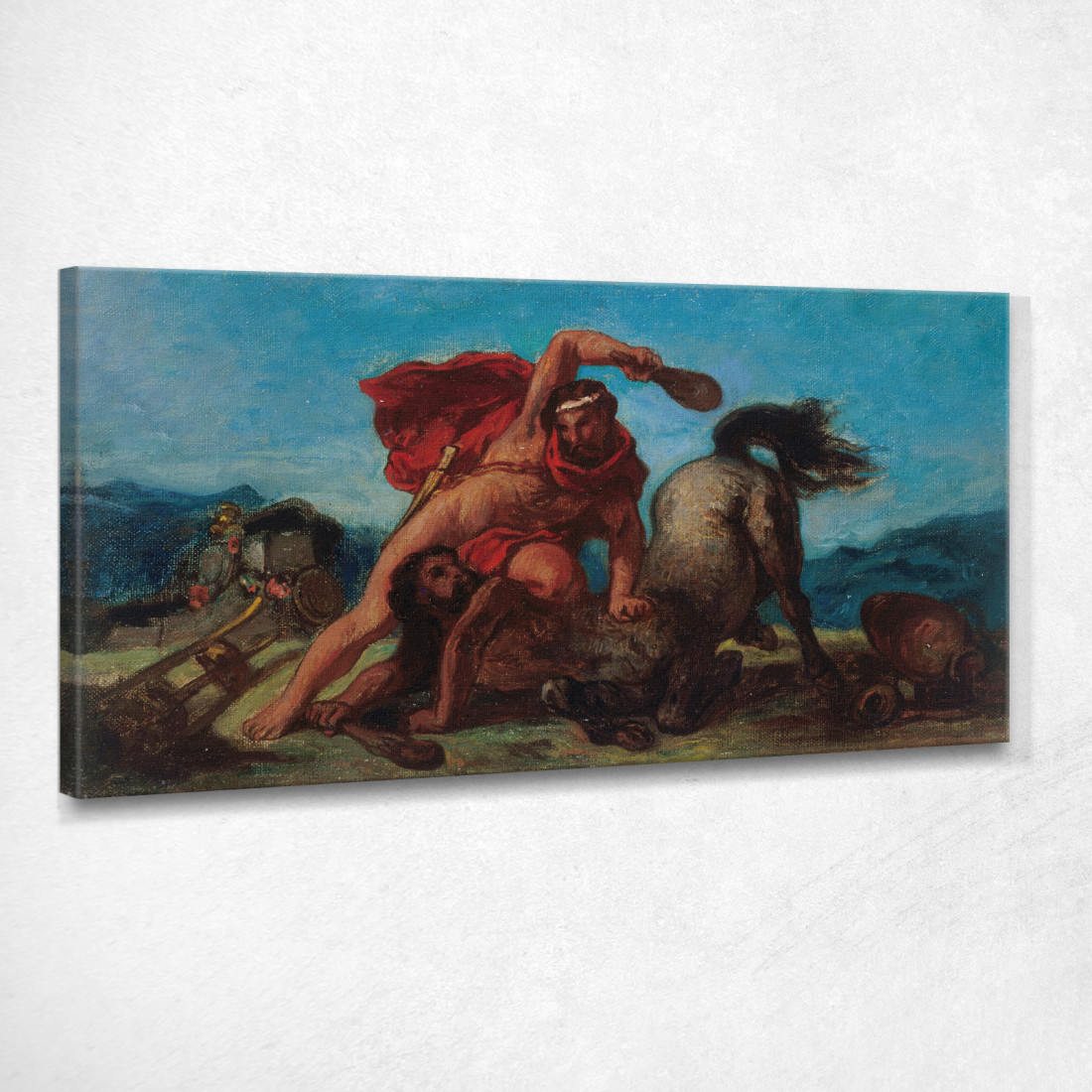 Ercole Uccide Il Centauro Nesso Eugène Delacroix edx53 quadro stampato su tela
