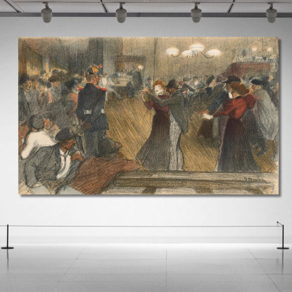 Palla La Barriera Théophile Alexandre Steinlen tas4 quadro stampato su tela