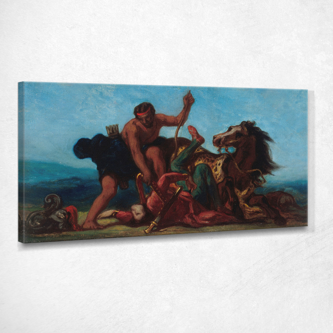 Ercole Conquistatore Di Ippolita Regina Delle Amazzoni Eugène Delacroix edx54 quadro stampato su tela