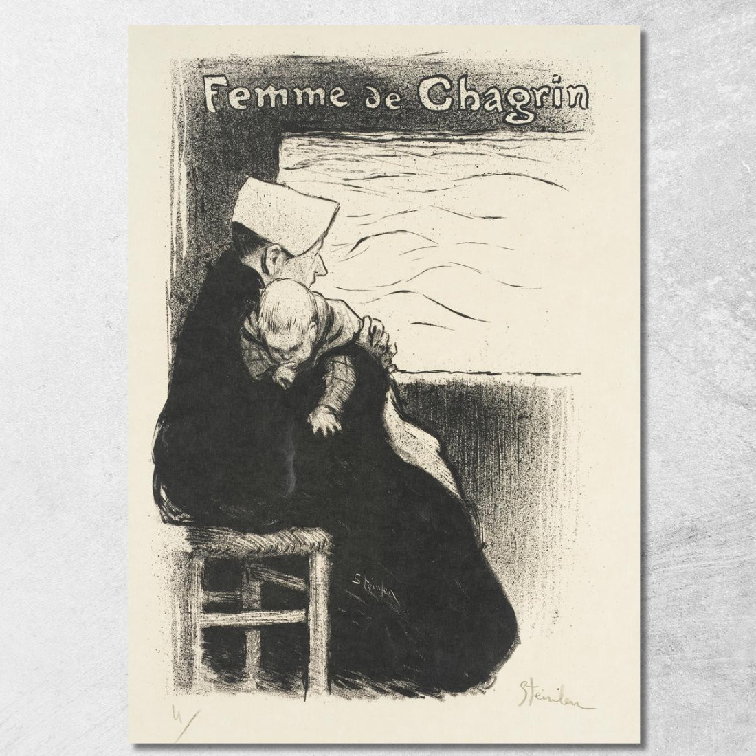 Donna Del Dolore Théophile Alexandre Steinlen tas18 quadro stampato su tela