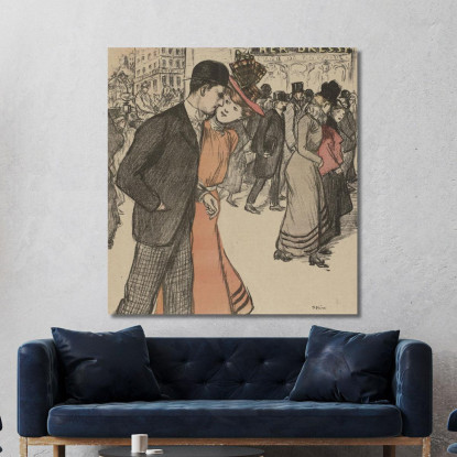 La Becquée Di G. Delaquys Théophile Alexandre Steinlen tas27 quadro stampato su tela