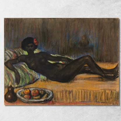 Masseida Nuda Sdraiata Su Un Divano Théophile Alexandre Steinlen tas36 quadro stampato su tela